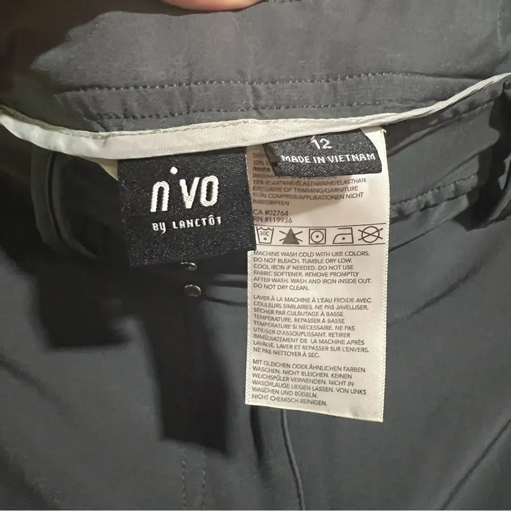 Nivo by lanctot charcoal gray golf skirt with shorts - skort 12
